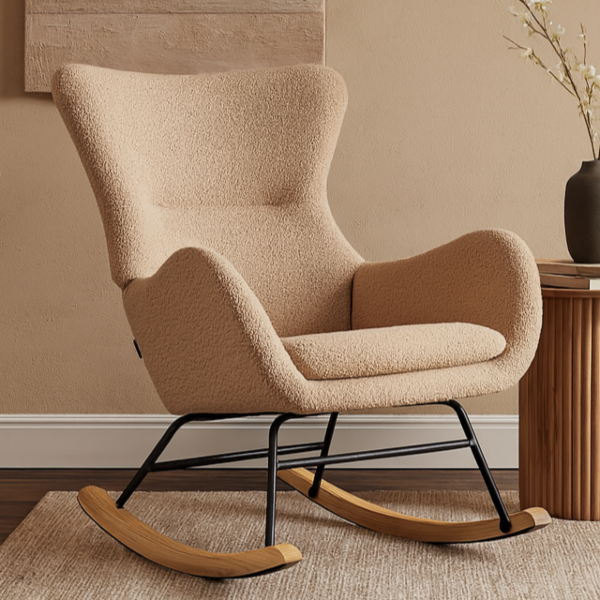 كرسي استرخاء هزاز ليتو - بيج واسود