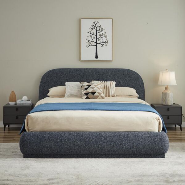 سرير كينغ 180×200 سم ستيف - رمادي