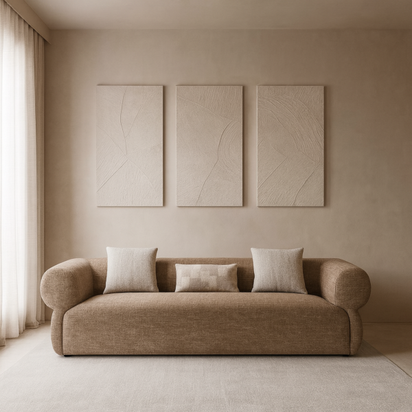 كنبة ثنائية روفان - بني فاتح