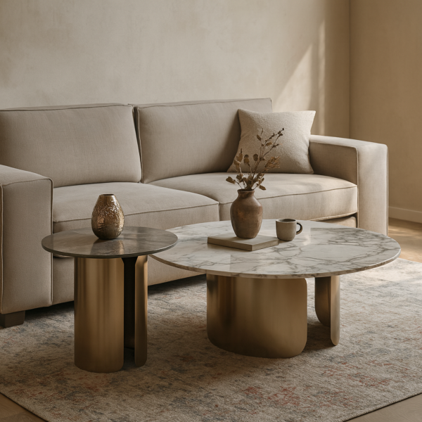 طاولة قهوة مع طاولة جانبية راتشيل - متعدد الالوان