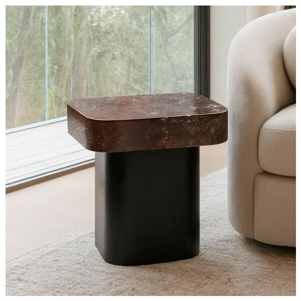 طاولة جانبية رخام ليفانتو يامي - برغندي