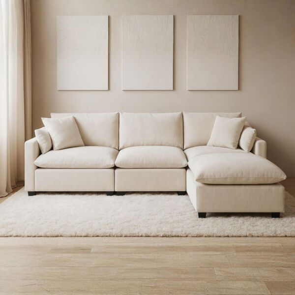 كنب زاوية مودولار كلاود لاين - بيج