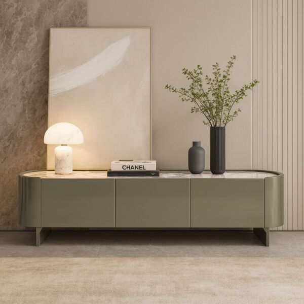 طاولة تلفزيون ارجينا - اخضر ومتعدد الالوان