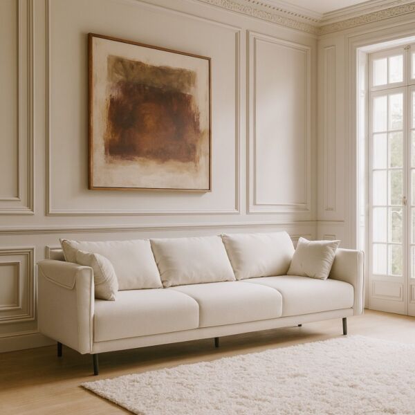 كنبة دايزي - 4 مقاعد 225 سم - اوف وايت