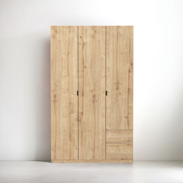 خزانة ملابس 3 ابواب سيتاني إلم كوڤ  - بني فاتح