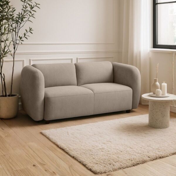 كنبة لازورد - 2 مقاعد - بني