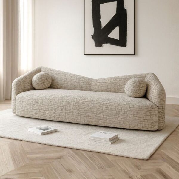 كنبة جالا - 3 مقاعد - بيج فاتح وبني