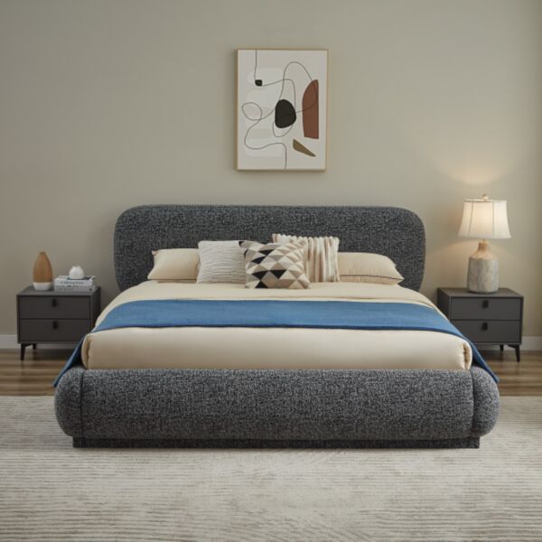 سرير كينغ مارسيل 180x 200 سم - رمادي