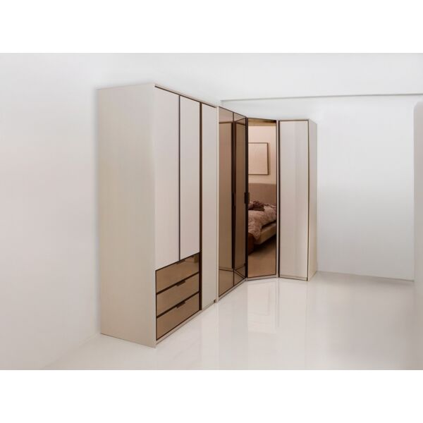دولاب غرفة نوم 7 أبواب كورسيس - كريمي