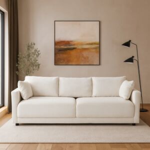 كنبة لوسيانا - 3 مقاعد 190 سم - اوف وايت