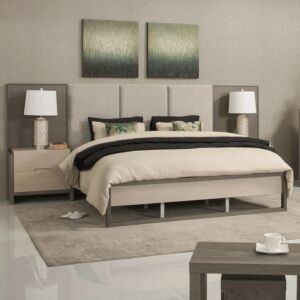 سرير رايلتو كينغ 193X203 سم - بيج ورمادي