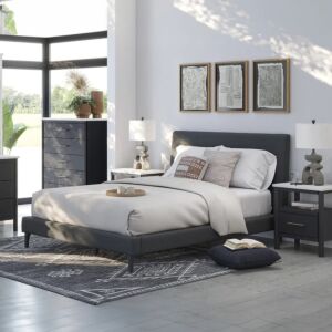 سرير كادموري كينغ 150X200 سم - أسود