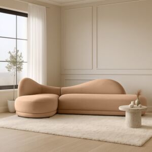 كنب زاوية بورتار - قطعتين - بيج