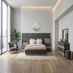 طقم غرفة نوم كينغ 5 قطع 180×200 سم هاري - متعدد الالوان