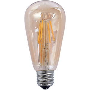 لمبة انارة صفراء مع قزاز ذهبي كمثرى 