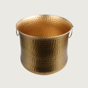 مركن زرع بلازا مقاس صغير - ذهبي