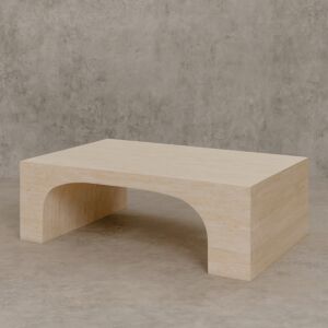 طاولة قهوة أسمنت هندسي مركب بديل الرخام جوما - بيج