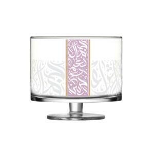 زبدية تقديم بكعب زجاج فريكو - ذهبي