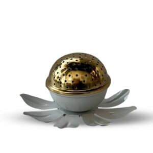 مبخره زهرة اللوتس رمادي - صغير