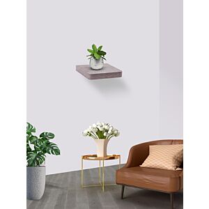 رف جداري رواندوس طول 25 سم لون رمادي