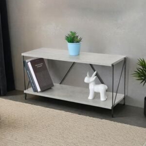 وحدة رفوف سوان خشب ماليزي دورين متعددة الإستخدام رمادي 