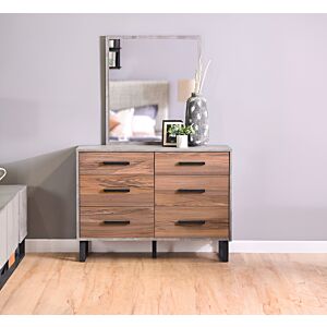 تسريحة مع مرآة نوردن - بني ومتعدد الألوان