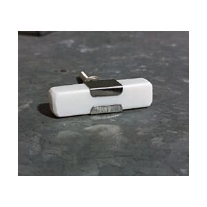 مقبض باب لوريتا - ابيض وفضي