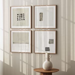 طقم لوحات جدارية كنفاس 4 قطع 40x40 - متعدد الالوان