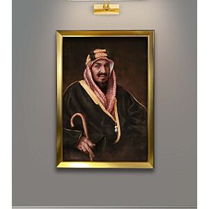 لوحة جدارية كنفاس للمؤسس الملك عبدالعزيز - طيب الله ثراه - مقاس 70x100 سم
