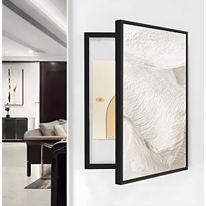 لوحة كانفس ماريل - لتغطية طبلون الكهرباء - مقاس 70x100 سم - برواز أسود - يمين