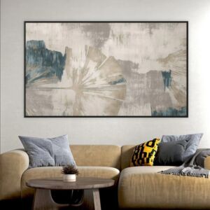لوحة كانفس فن تجريدي تشانغمين 100x200 سم - برواز اسود