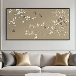 لوحة جدارية فنية بارتيس 180x100 سم - برواز اسود