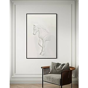 لوحة جدارية فنية هورسي 80x120 سم - برواز اسود