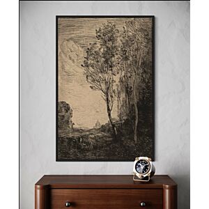 لوحة جدارية موردن بانل برواز اسود 120x80