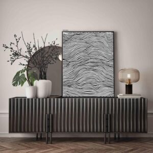 لوحة جدارية فنية لومان 70x100 سم - برواز اسود