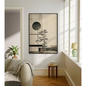 لوحة جدارية فنية تصميم مودرن كيونا 100x150 سم - برواز اسود