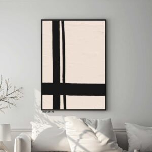 لوحة جدارية فنية مونس 70x100 سم - برواز اسود