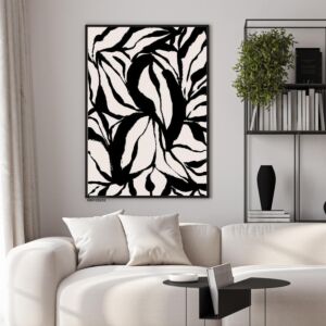 لوحة جدارية فنية الينجو 100x200 سم - برواز اسود