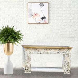 كونسول حفر يدوي داخلي لون ابيض  - كارفينغ 