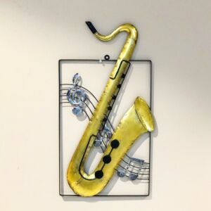 لوحة جداريه ساكسفون حديد انتك