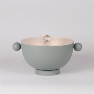 وعاء تقديم كبير مع غطاء إيتاليكا - رمادي