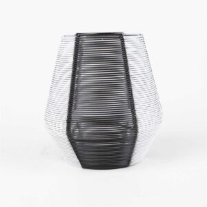 حامل شموع صغير من ميموسا - اسود