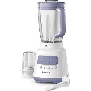 طقم خلاط فيليبس فيفا أنبوب تغذية كبير سهل التنظيف - ابيض