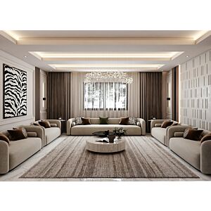 طقم كنب 5 قطع مارينسا - بيج