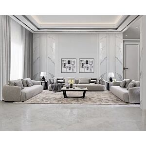 طقم كنب بوكليه سابو - رمادي