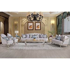 طقم كنب 4 قطع نيو كلاسيكا - بيج