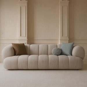 كنبة ثلاثية نوڤولا- رمادي فاتح