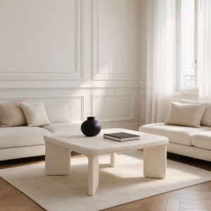 طاولة قهوة مينا - كريمي