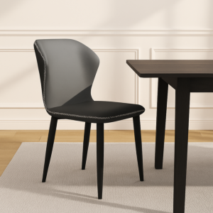 كرسي طاولة طعام ريمو - رمادي غامق