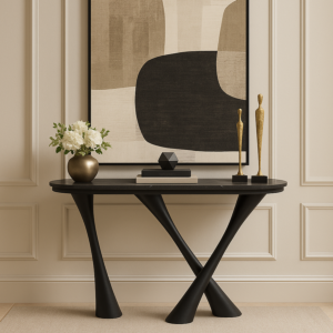 كونسول رخام طبيعي مارانا - اسود